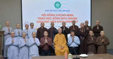 Văn phòng Hội đồng Chứng minh thông báo về việc cấp phát học bổng Đức Nhuận (toàn phần) năm 2024