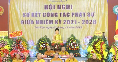 Tân Phú: Trang nghiêm tổ chức Hội nghị sơ kết Phật sự giữa nhiệm kỳ của Ban Trị sự GHPGVN huyện Tân Phú, nhiệm kỳ 2021-2026